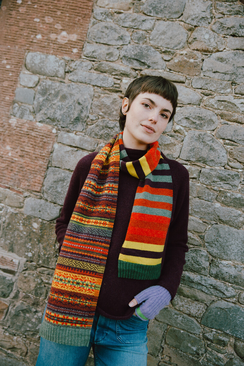 Eribé Stobo Scarf Harissa | Scarf of 100% Lambswool