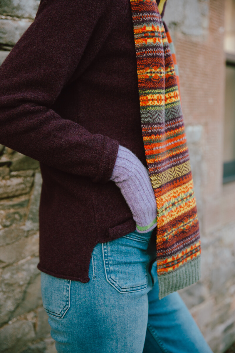 Eribé Stobo Scarf Harissa | Sjaal van 100% Lamswol