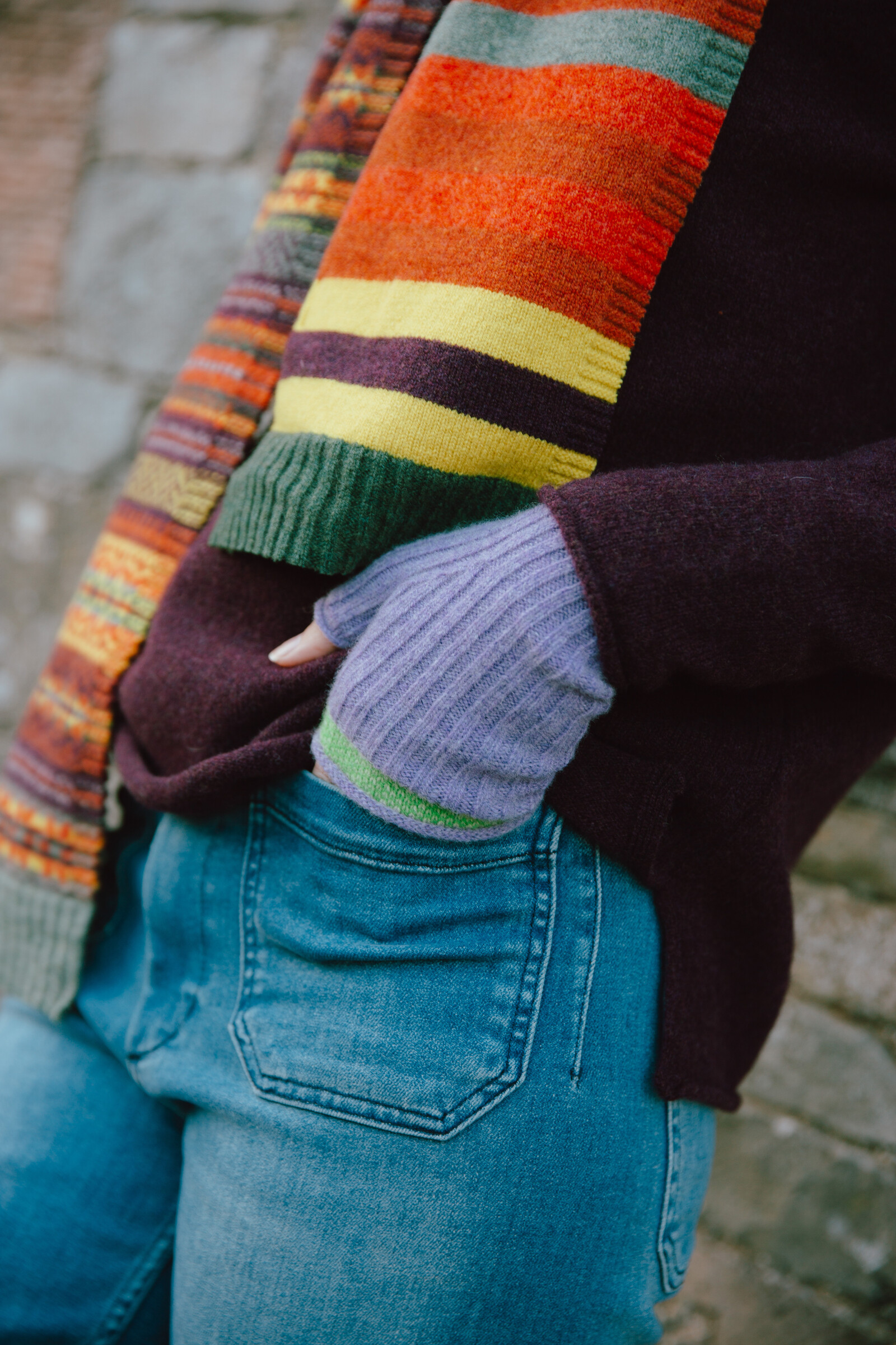 Eribé Eribé Stobo Scarf Harissa | Schal aus 100% Lammwolle