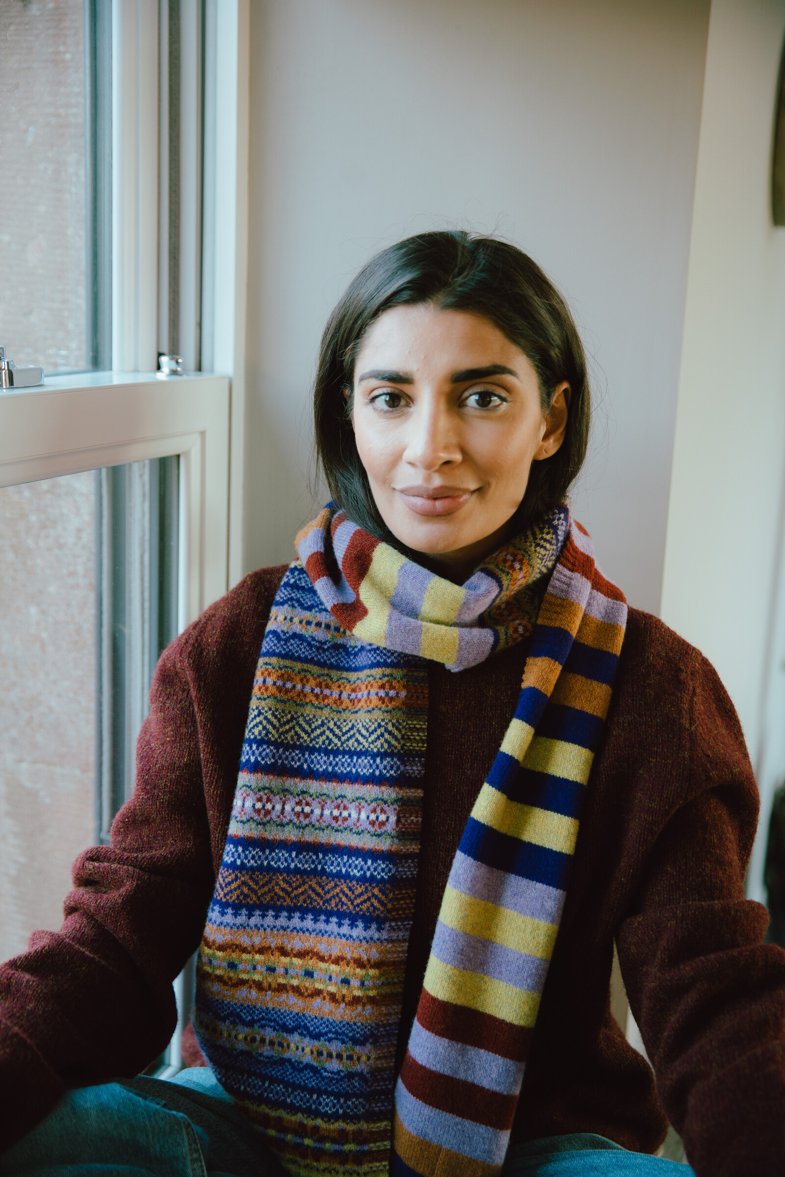 Eribé Eribé Stobo Scarf Mulberry | Écharpe en 100% Laine d'Agneau