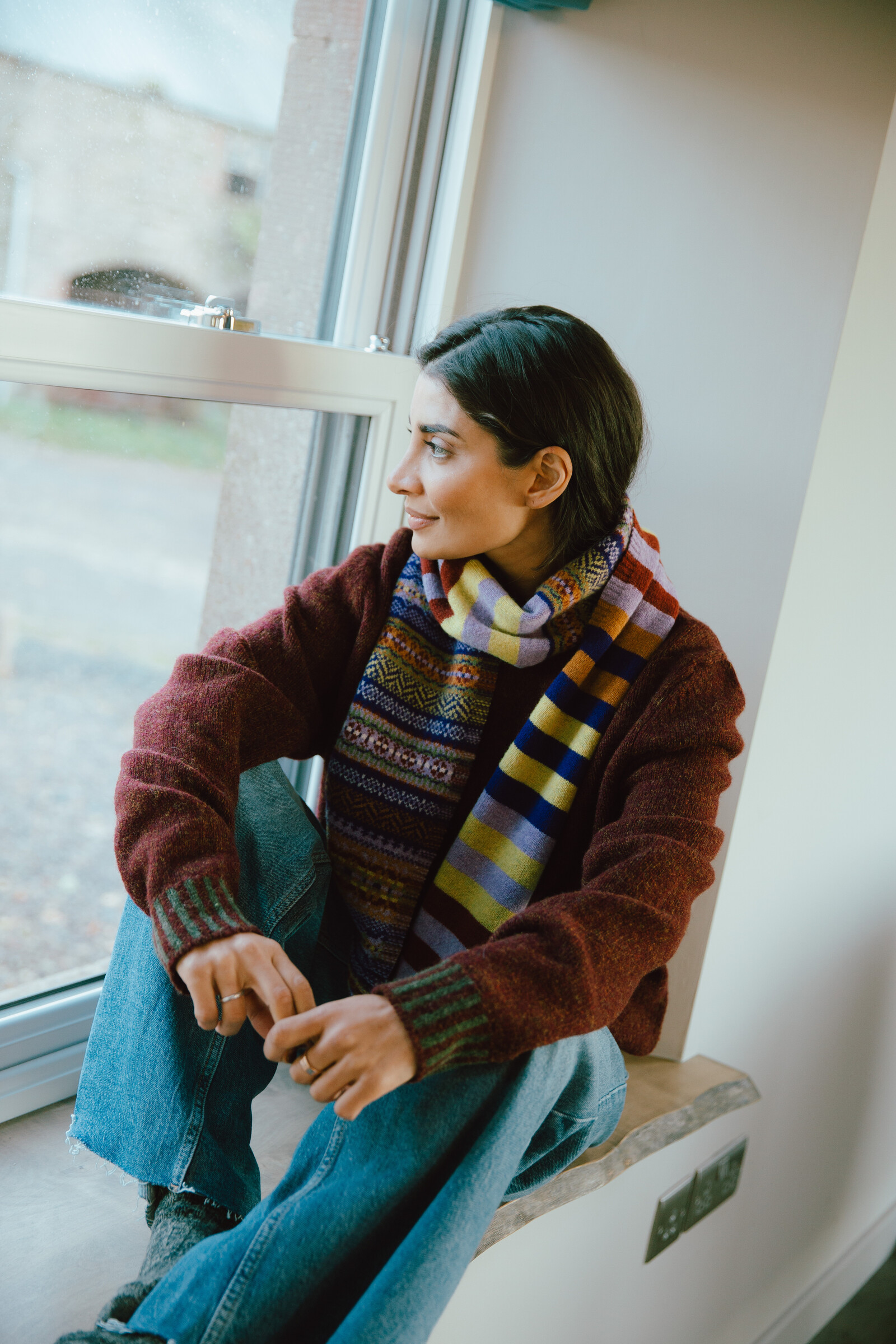 Eribé Eribé Stobo Scarf Mulberry | Sjaal van 100% Lamswol