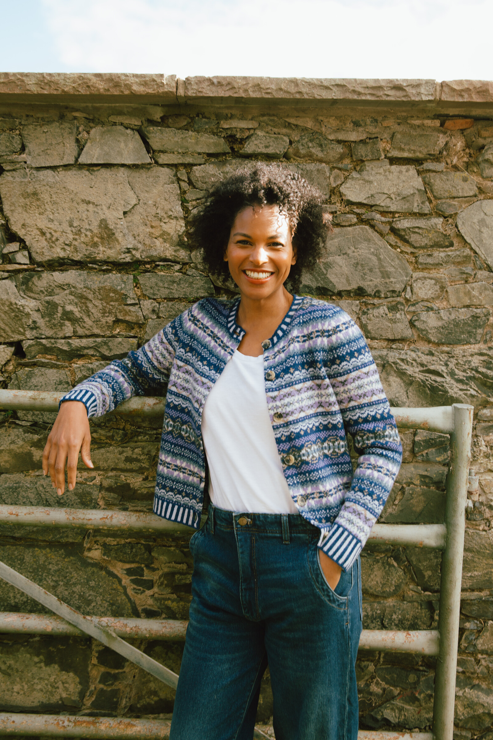 Eribé Eribé Kinross Cardigan Sapphire | Luxe in 100% Lamswol