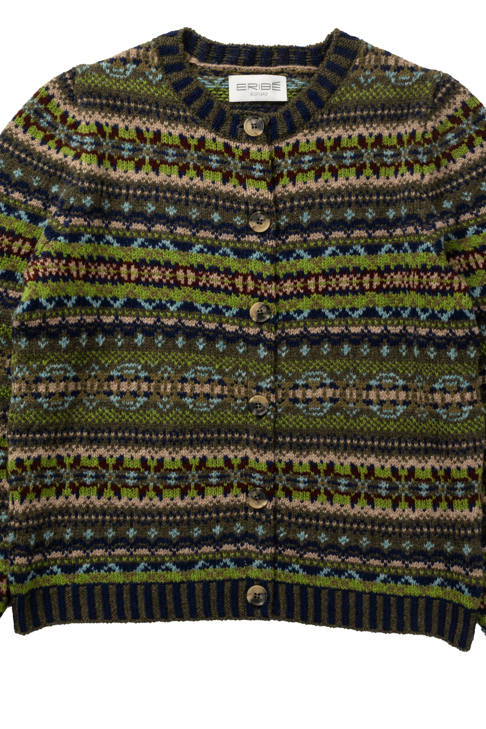 Eribé Eribé Kinross Cardigan Loden | Luxury in 100% Lambswool