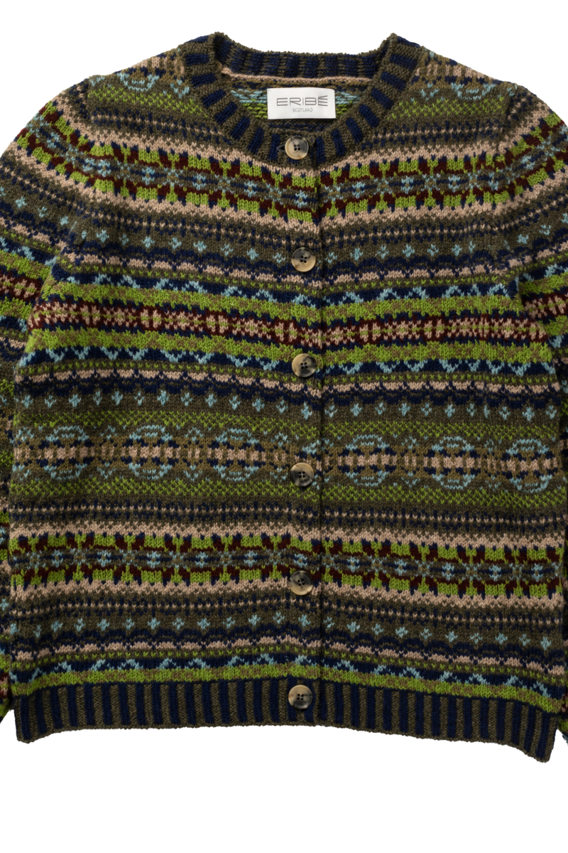 Eribé Kinross Cardigan Loden | Luxus in 100% Lammwolle