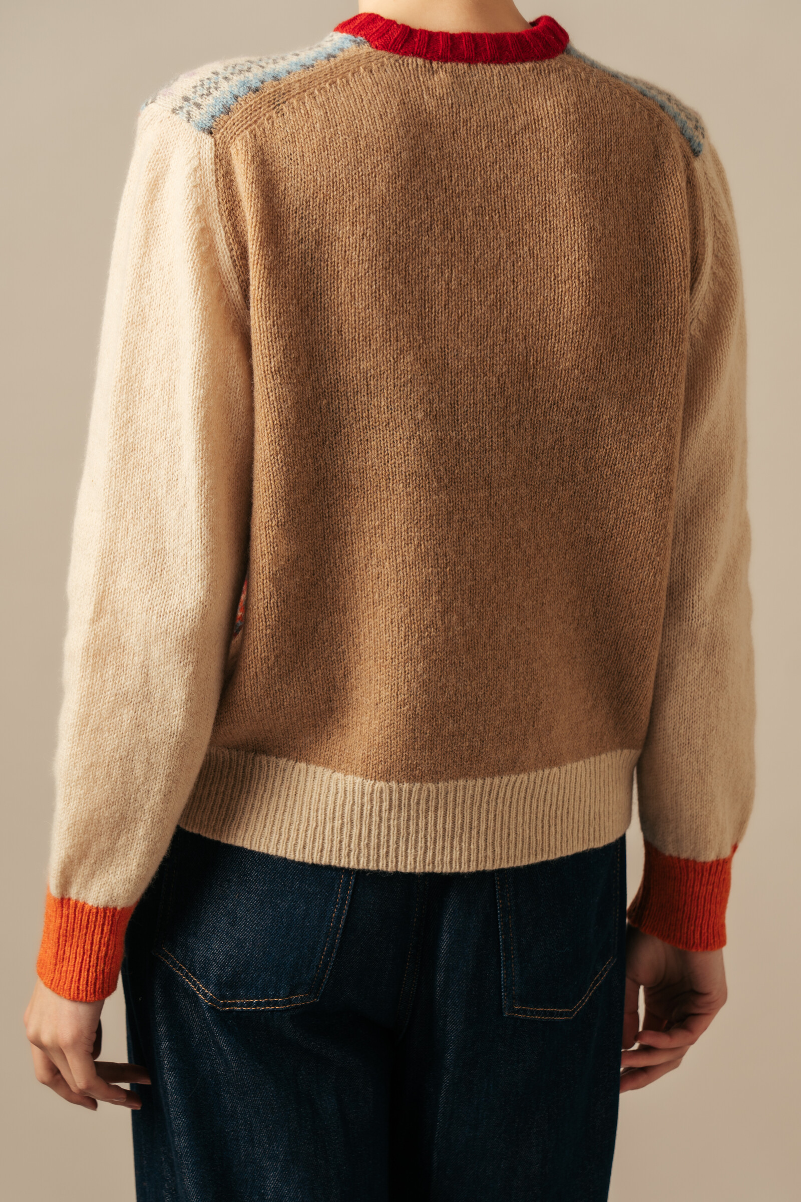 Eribé Eribé Westray Block Sweater Mallaig | Sweater with Colour Blocking and Fair Isle Pattern
