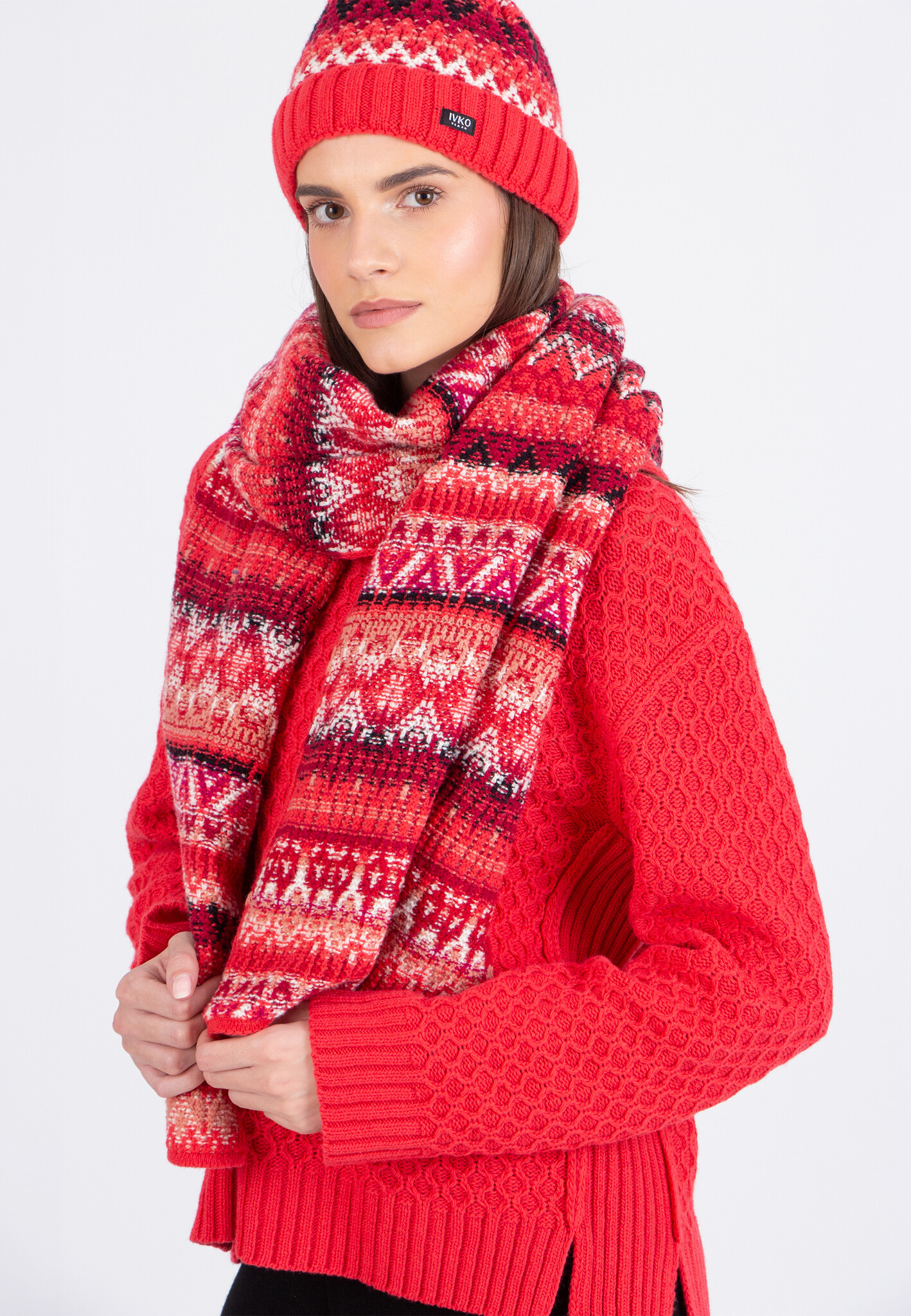 Ivcko Wool IVKO Scarf Re-Dandy Coral – Luxurious Wool Scarf Shop at 13 doors - 13 ...