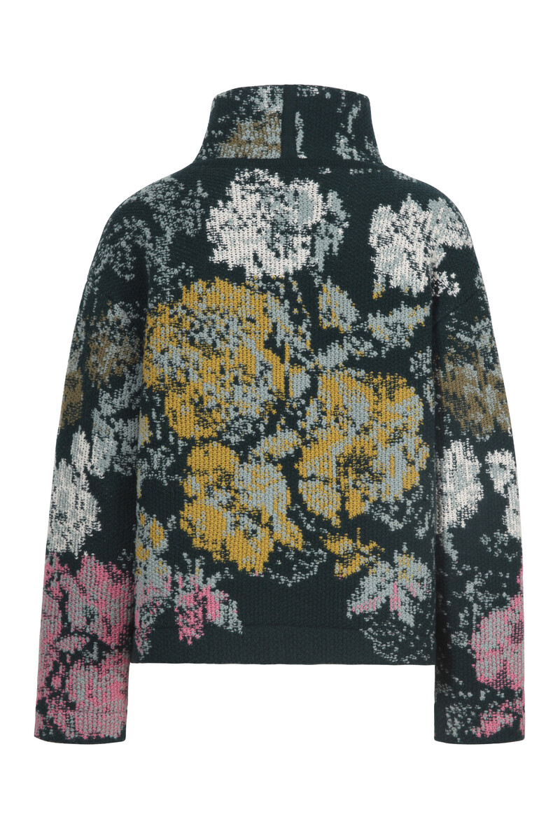 IVKO - Roll-Neck Jacket Furnishing Florals Pattern Forest | Poëtisch IVKO Jasje Voor Bijzondere Momenten