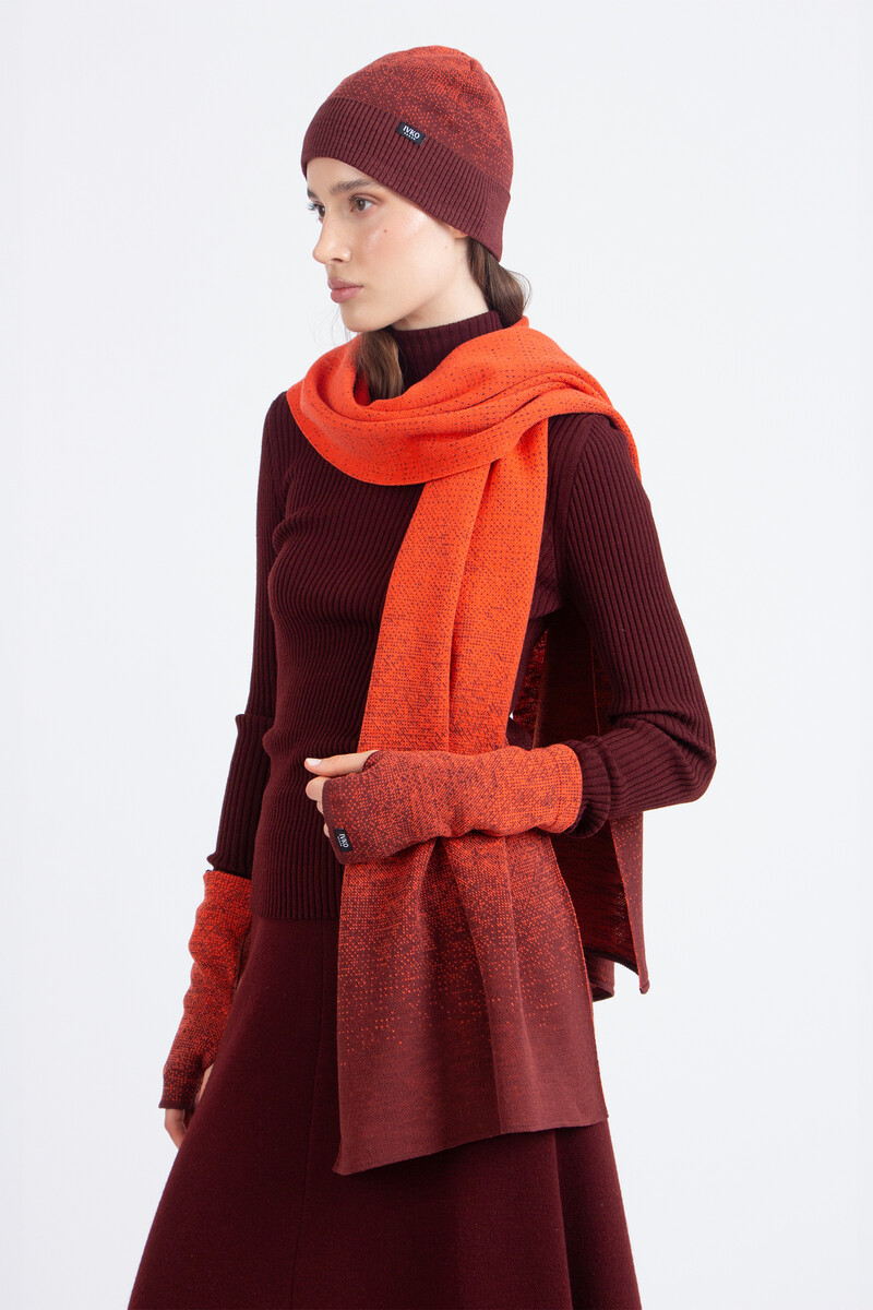 IVKO - Scarf Murmurations Pattern Cinnabar | Exceptionally Beautiful IVKO Scarf