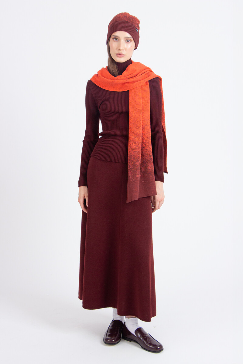 IVKO - Scarf Murmurations Pattern Cinnabar | Exceptionally Beautiful IVKO Scarf