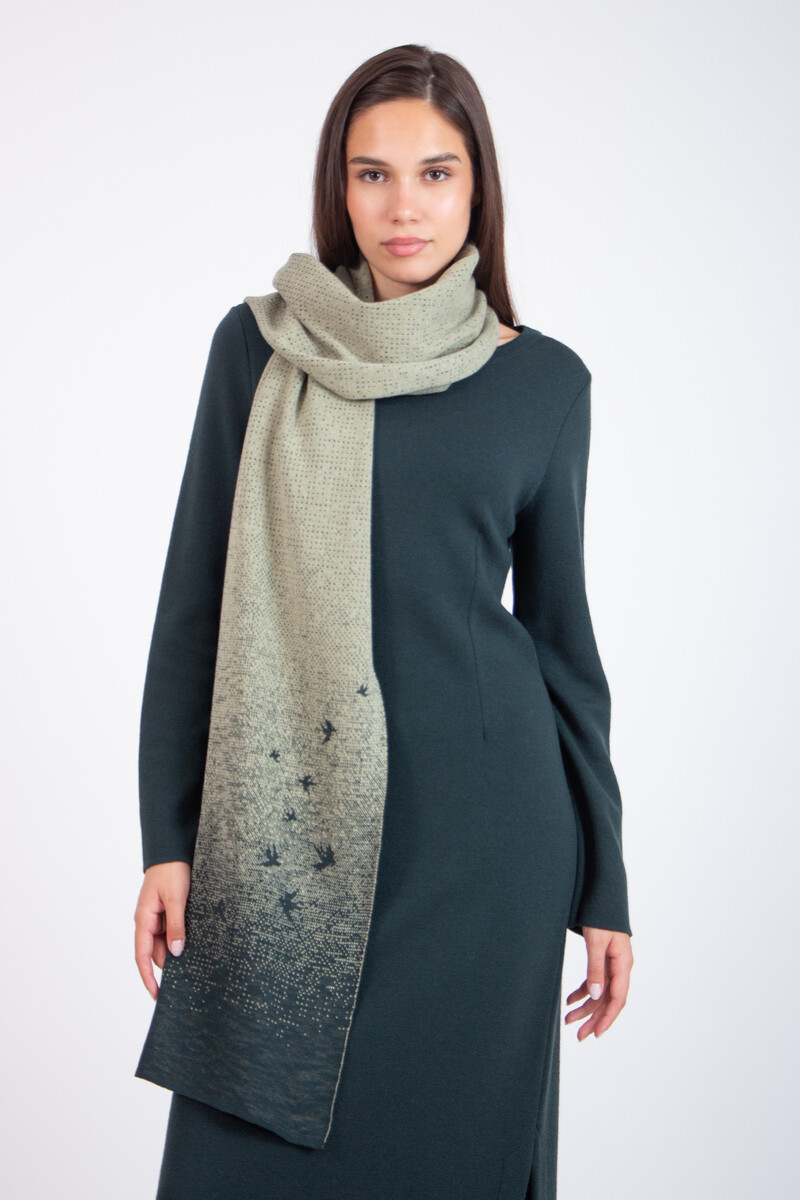 IVKO - Scarf Murmurations Pattern Salvia | Exceptionally Beautiful IVKO Scarf