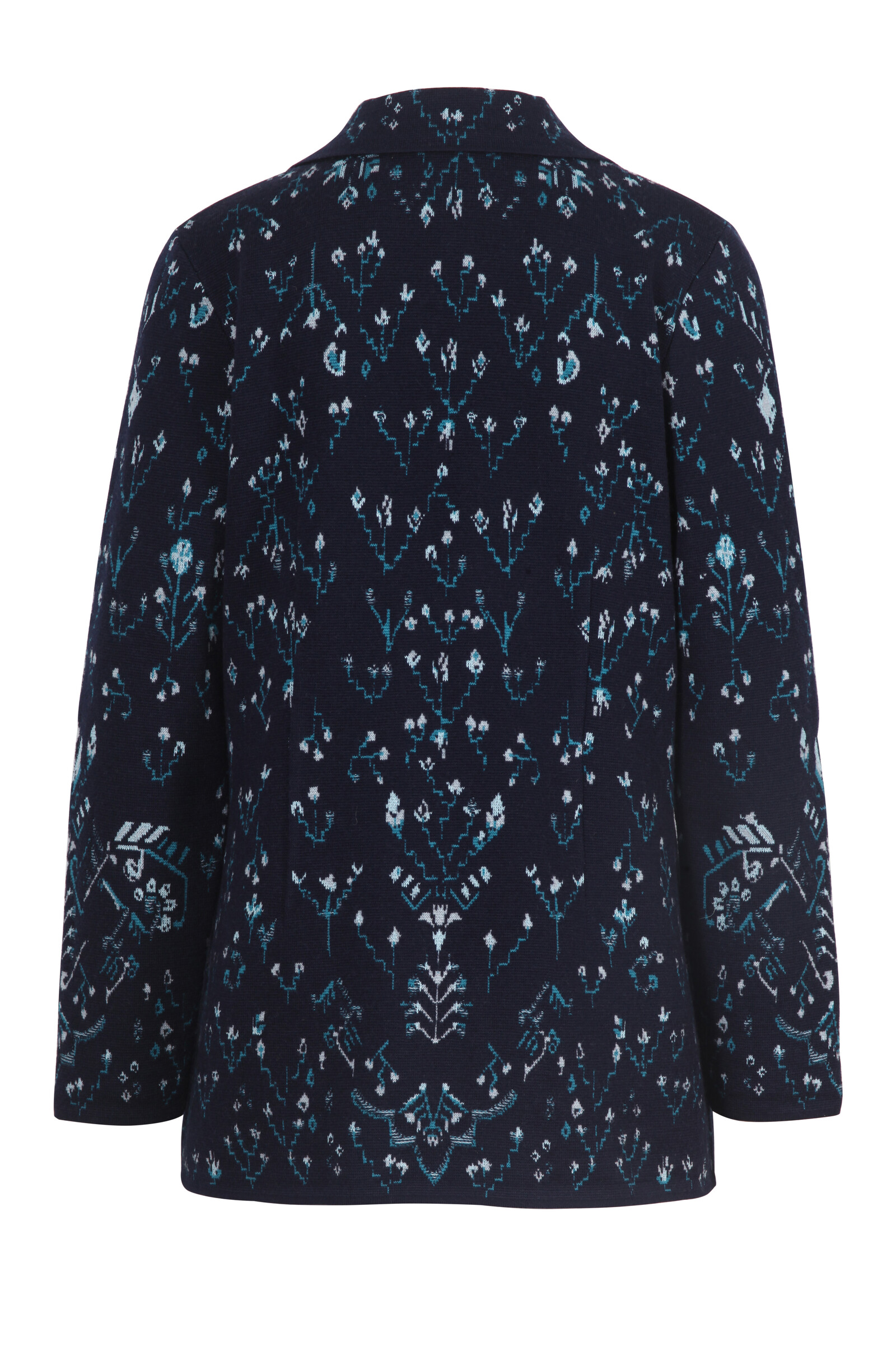 IVKO  Woman IVKO - Blazer Kilim Pattern Marine | IVKO Jacke Ungefüttert aus Wollmix