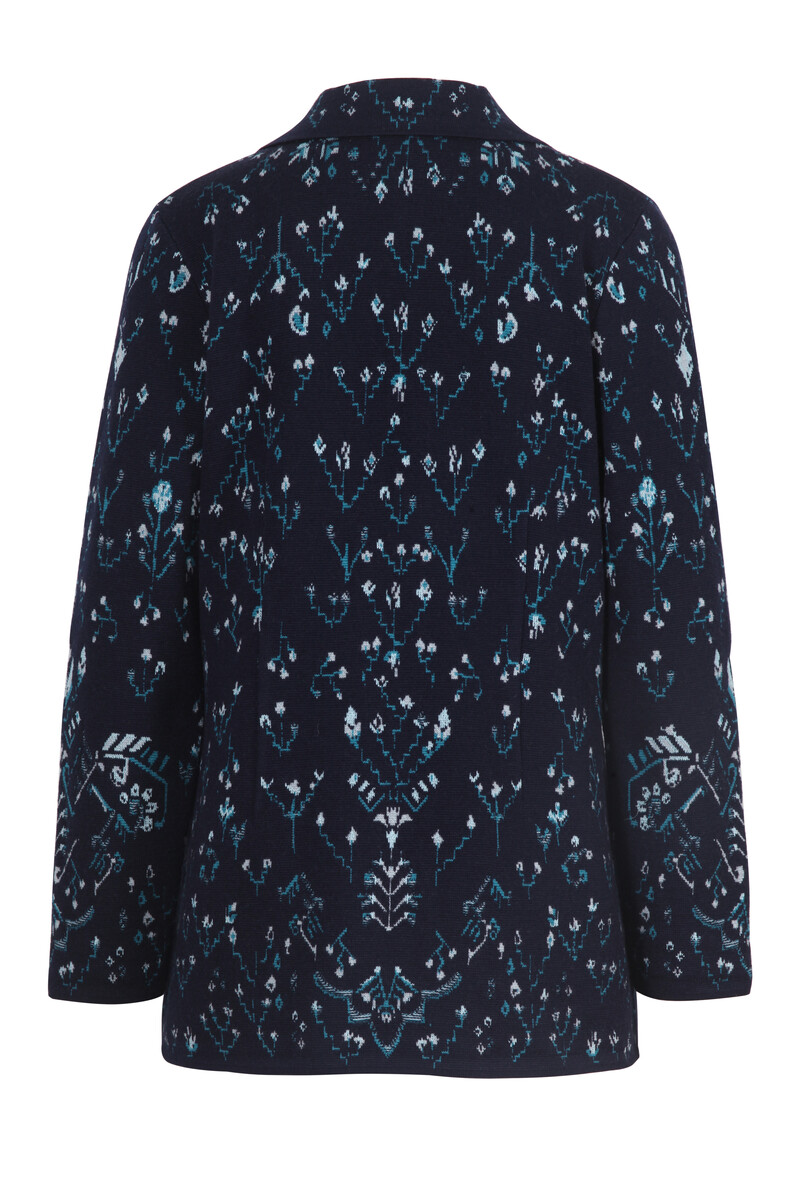 IVKO - Blazer Kilim Pattern Marine | Veste IVKO Non Doublée en Laine Mélangée