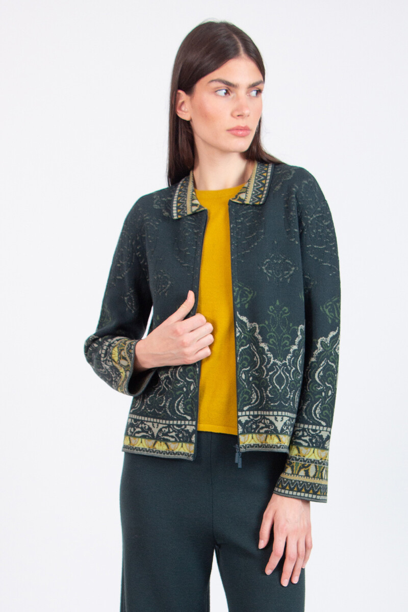 IVKO - Jacquard Jacket Ornament Pattern Forest | Exceptionally Beautiful IVKO Jacket of 100% Wool
