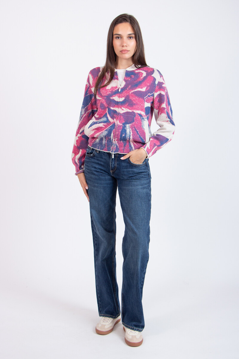 IVKO - Bomber Jacket Furnishing Florals Pattern Off-White | Breathtaking IVKO Bomber Jacket with Floral Pattern