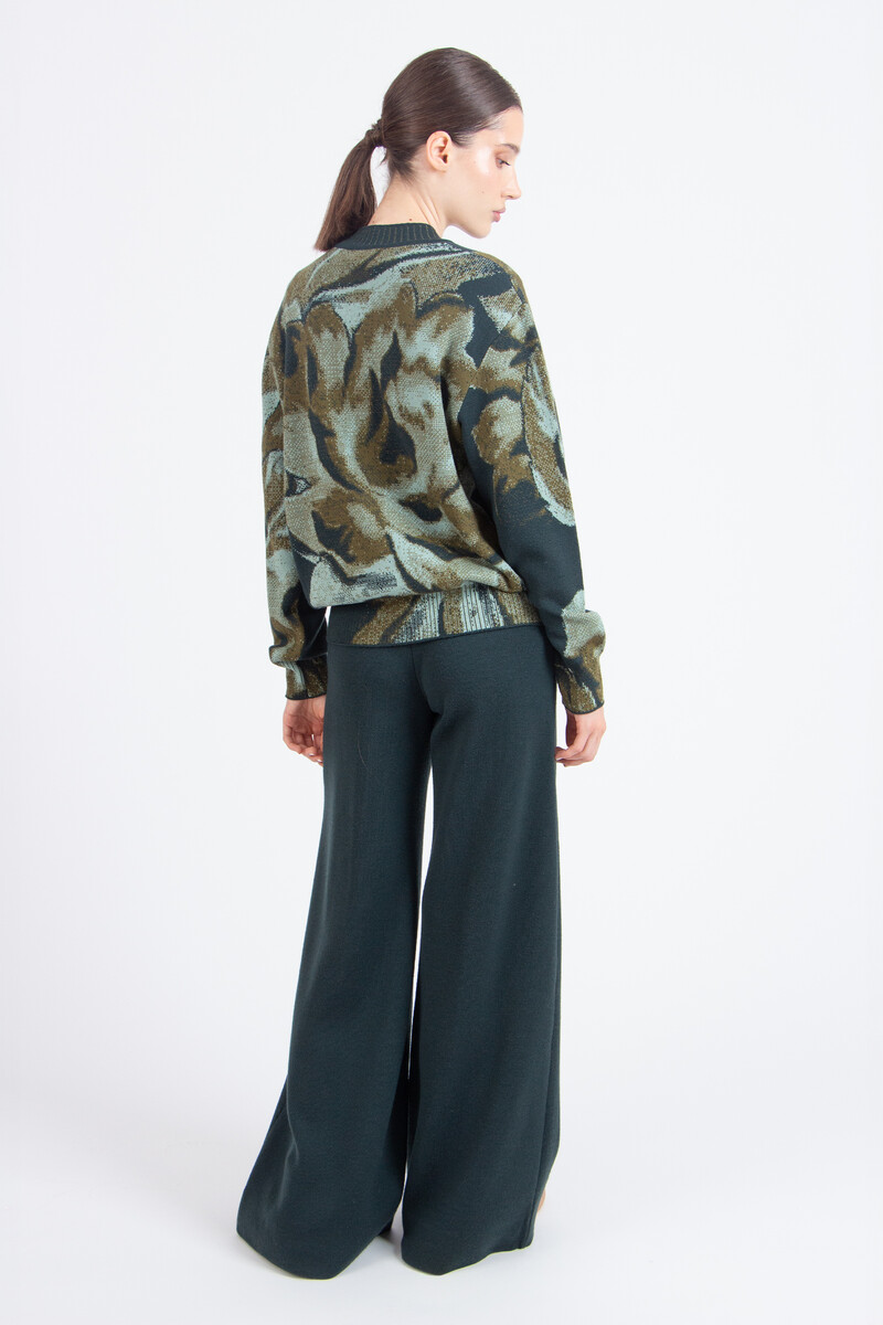 IVKO - Bomber Jacket Furnishing Florals Pattern Forest | Breathtaking IVKO Bomber Jacket with Floral Pattern