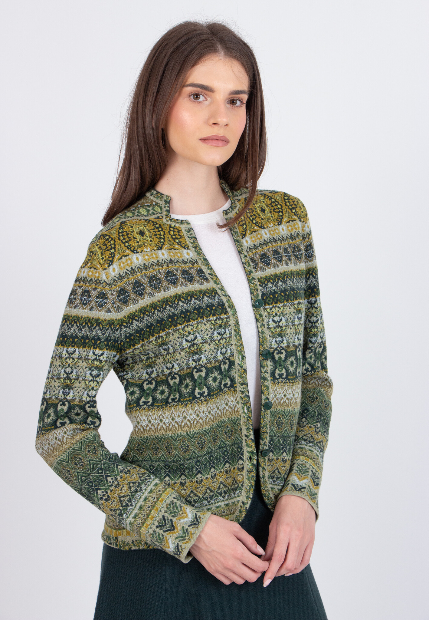 IVKO Wool Cardigan with Jacquard Pattern – Discover the Beauty - 13 doors