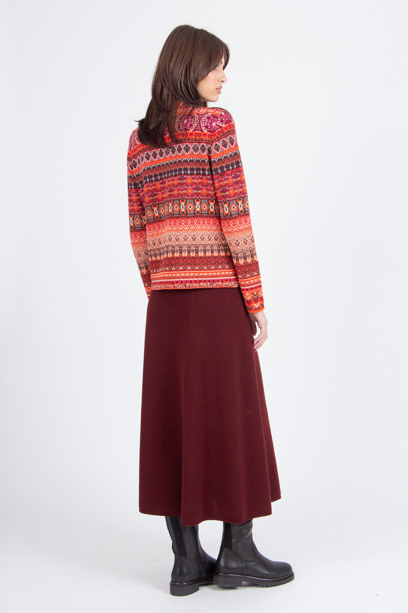 IVKO Wool Cardigan with Jacquard Pattern – Discover the Beauty