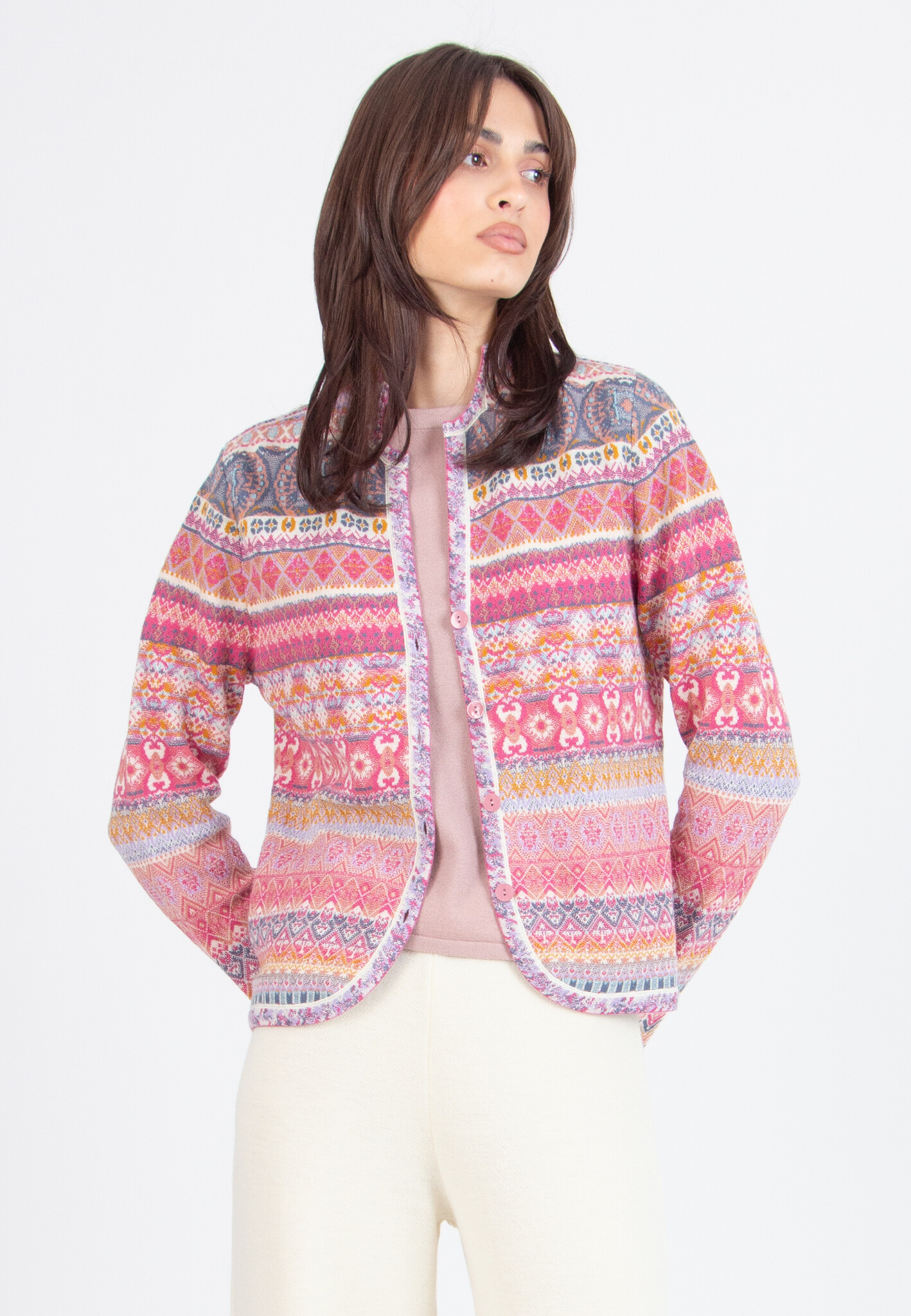 Ivcko Wool IVKO Wool Cardigan with Jacquard Pattern – Discover the Beauty - 13 doors