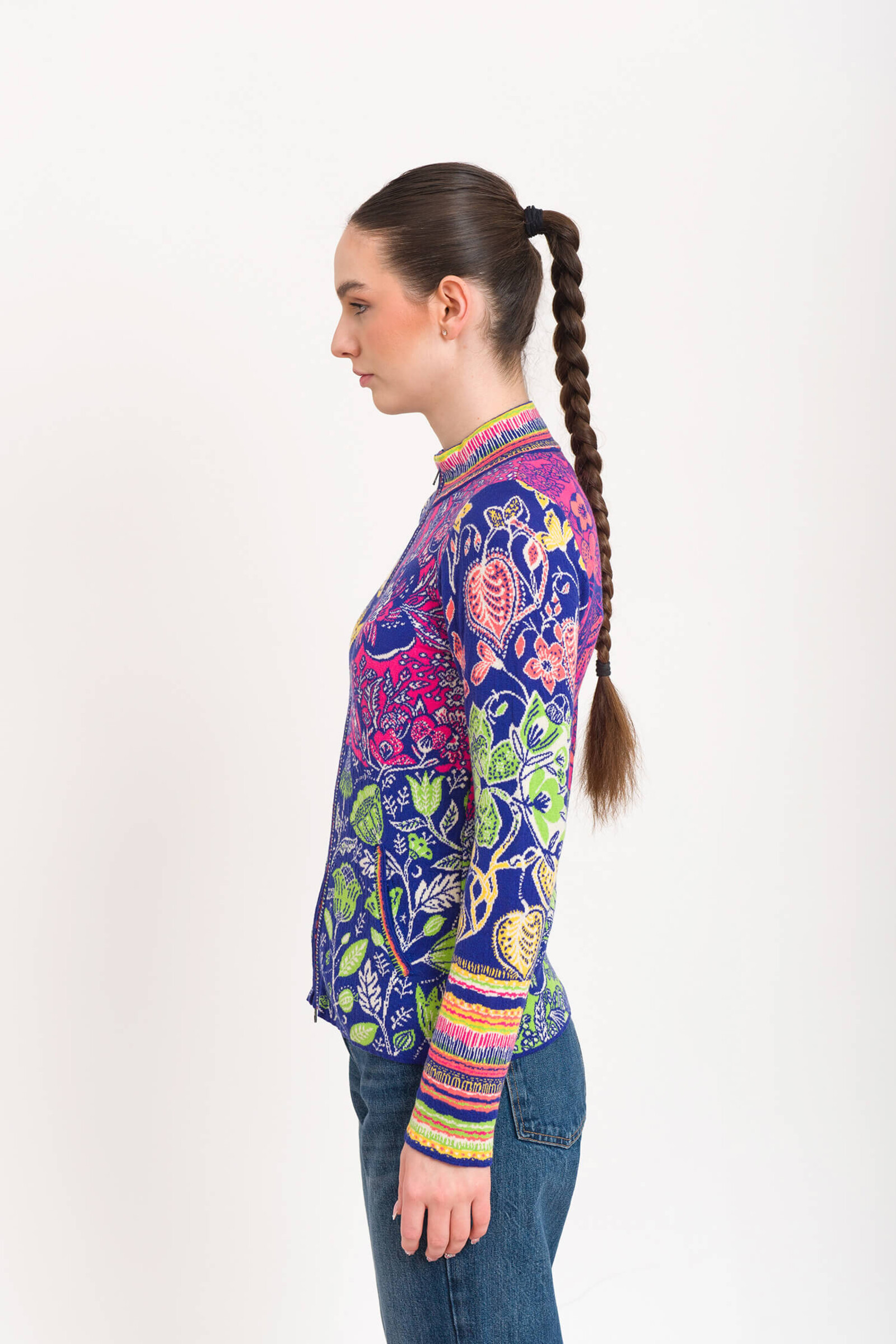 KOOI Knitwear KOOI Knitwear - Cardigan Nia Multicolor | Lavish KOOI Cardigan of 100% Organic Cotton