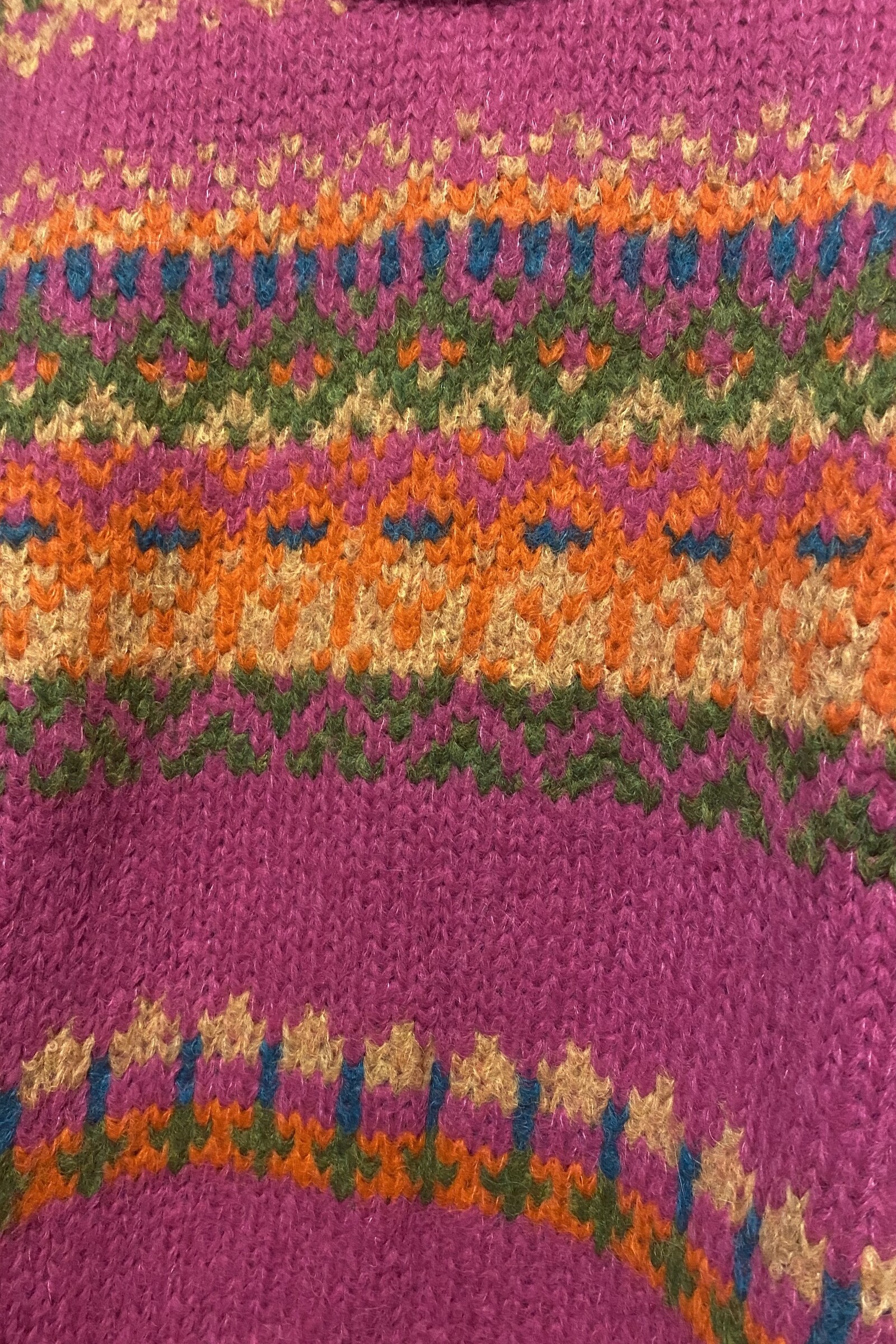 MANUELA BEDFORD MANUELA BEDFORD Ale Pullover Fuchsia | Roze Trui van Peruaanse Alpacawol