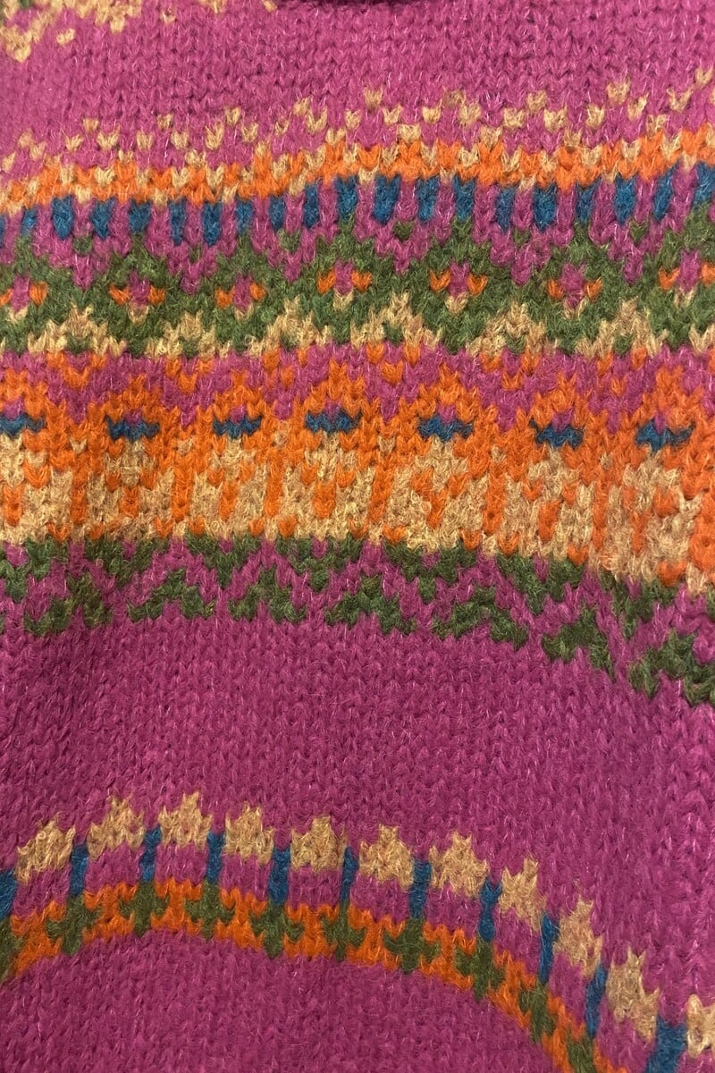 MANUELA BEDFORD Ale Pullover Fuchsia | Roze Trui van Peruaanse Alpacawol