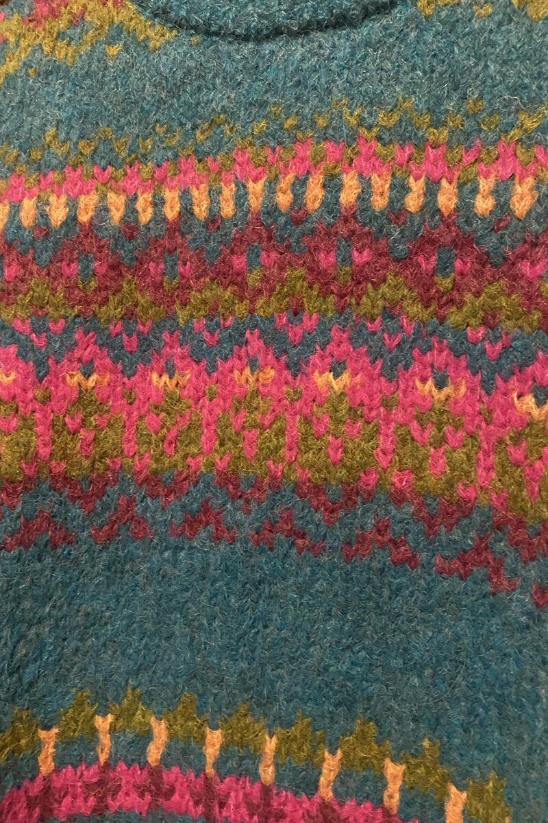 MANUELA BEDFORD Ale Pullover Turquoise | Blauwe Trui van Peruaanse Alpacawol