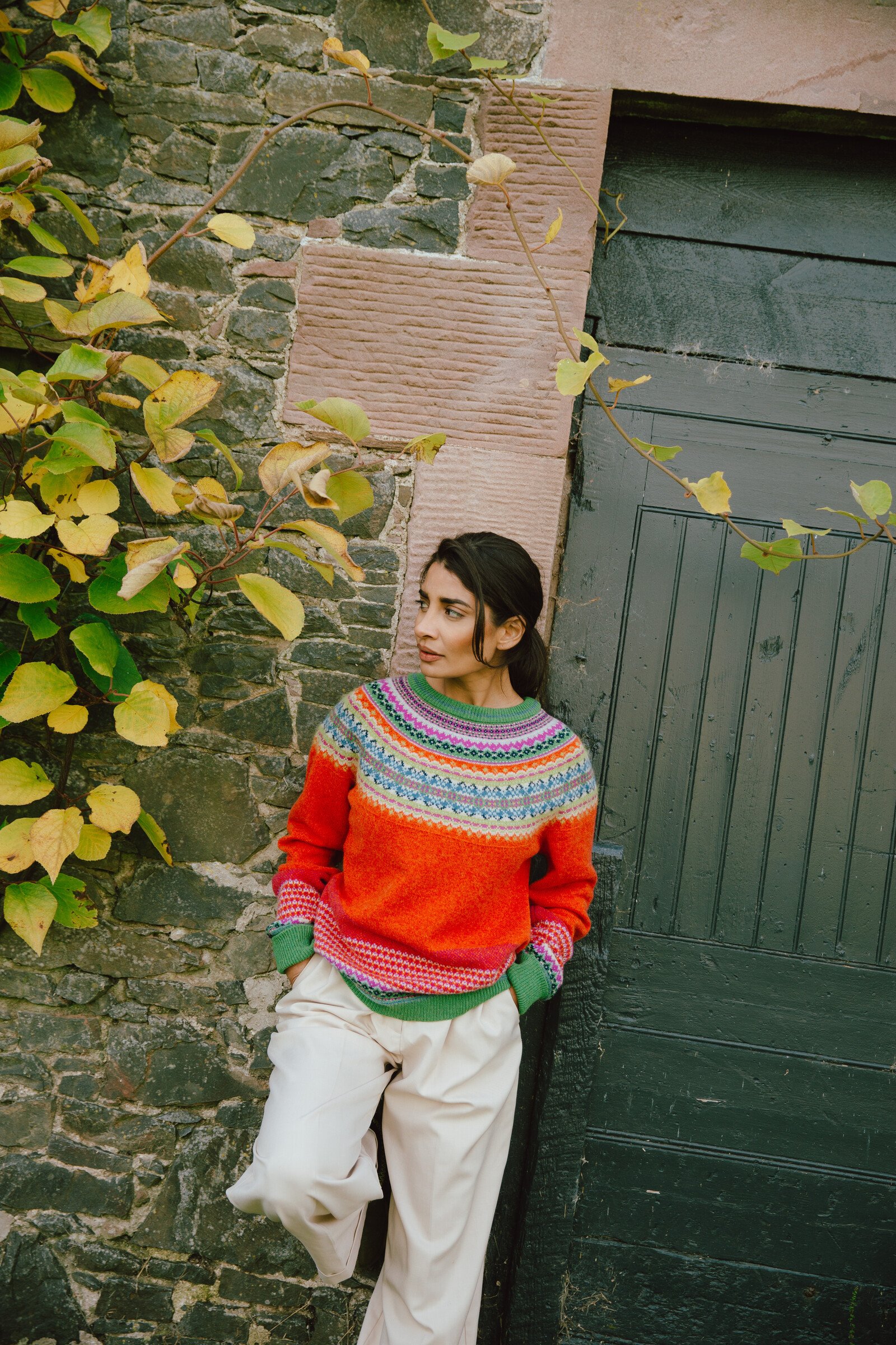 Eribé Eribé Alpine Sweater Bellarose |  Warm and Soft Sweater in Orange Shades