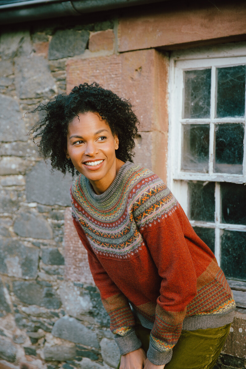 Eribé Alpine Sweater Copperleaf |  Pull Chaud et Doux dans des Tons Marron