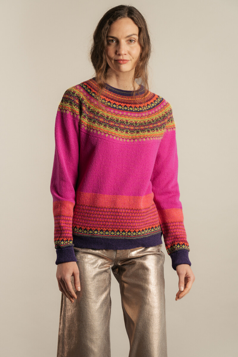 Eribé Alpine Sweater Jazz |  Pull Chaud et Doux dans des Tons Roses