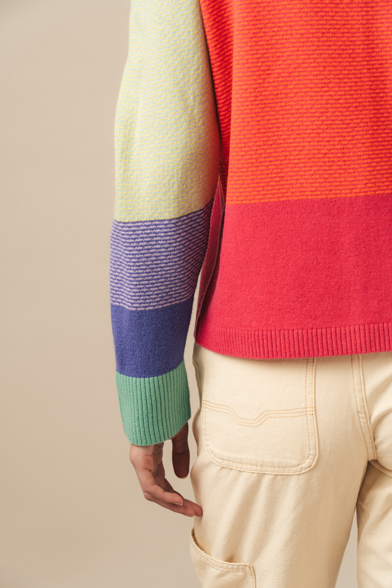 Eribé Melrose Tweed Sweater Fraser |  Pull Vibrant en 100% Extra Fine Laine Mérinos