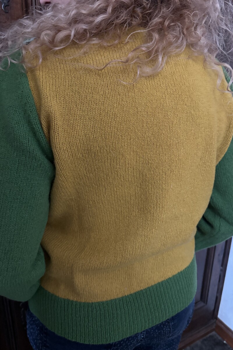 Eribé Westray Block Sweater St. Kilda | Trui met Colour Blocking en Fair Isle Patroon