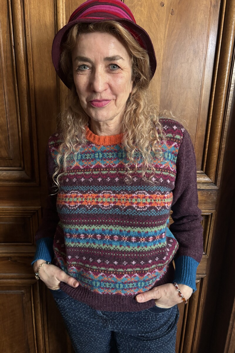 Eribé Westray Block Sweater Killearn | Pullover mit Colour Blocking und Fair-Isle-Muster