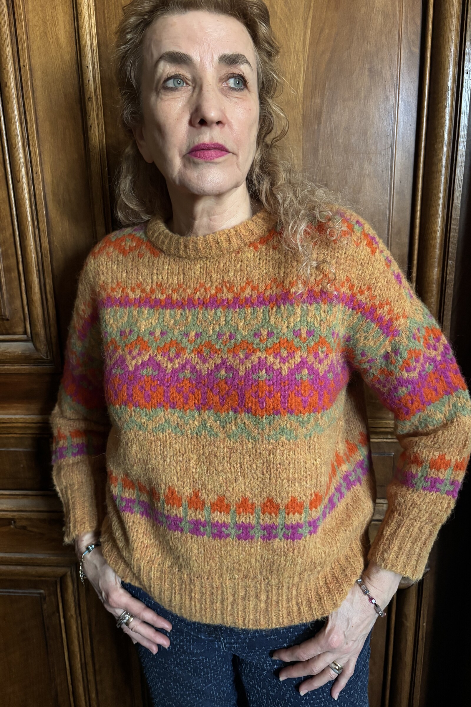 MANUELA BEDFORD MANUELA BEDFORD Ale Pullover Yellow | Yellow Sweater of Peruvian Alpaca Wool