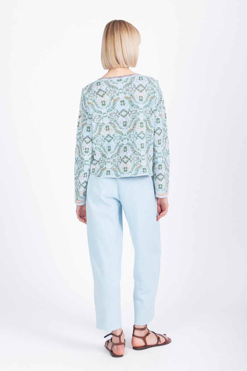 IVKO - Jacket with Pockets Ornament Pattern Sky | Zomers Jasje met Zakken