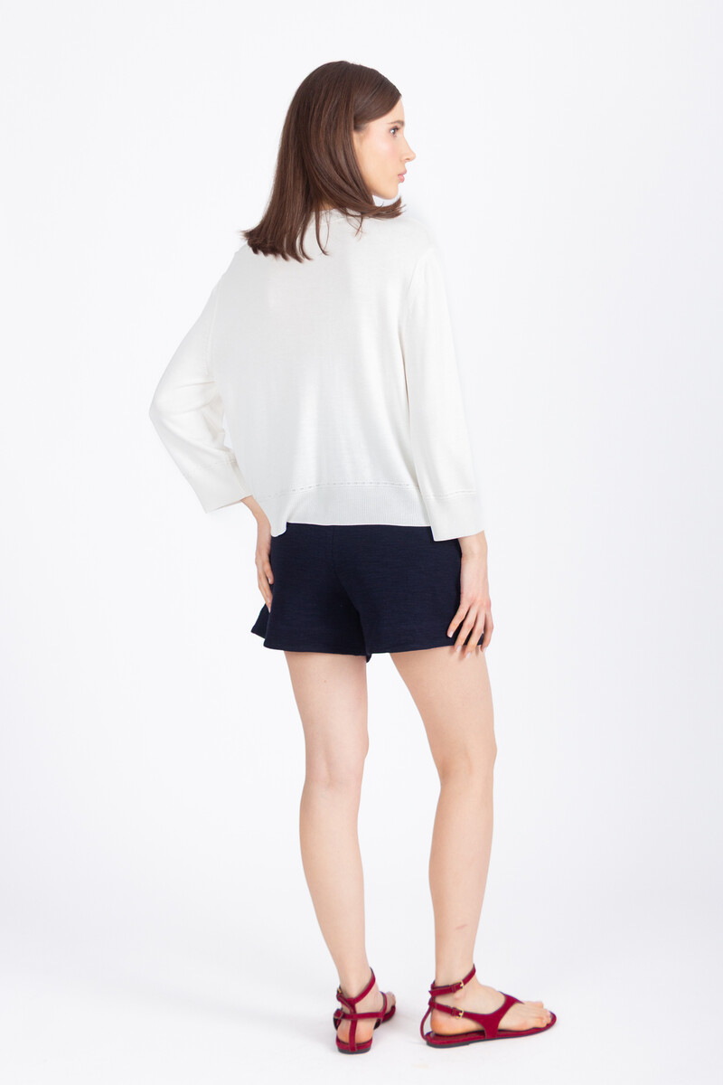 IVKO - Embroidered Cardigan Floral Pattern White | Wit Zomers Vest met Kleurrijke Geborduurde Bloemen