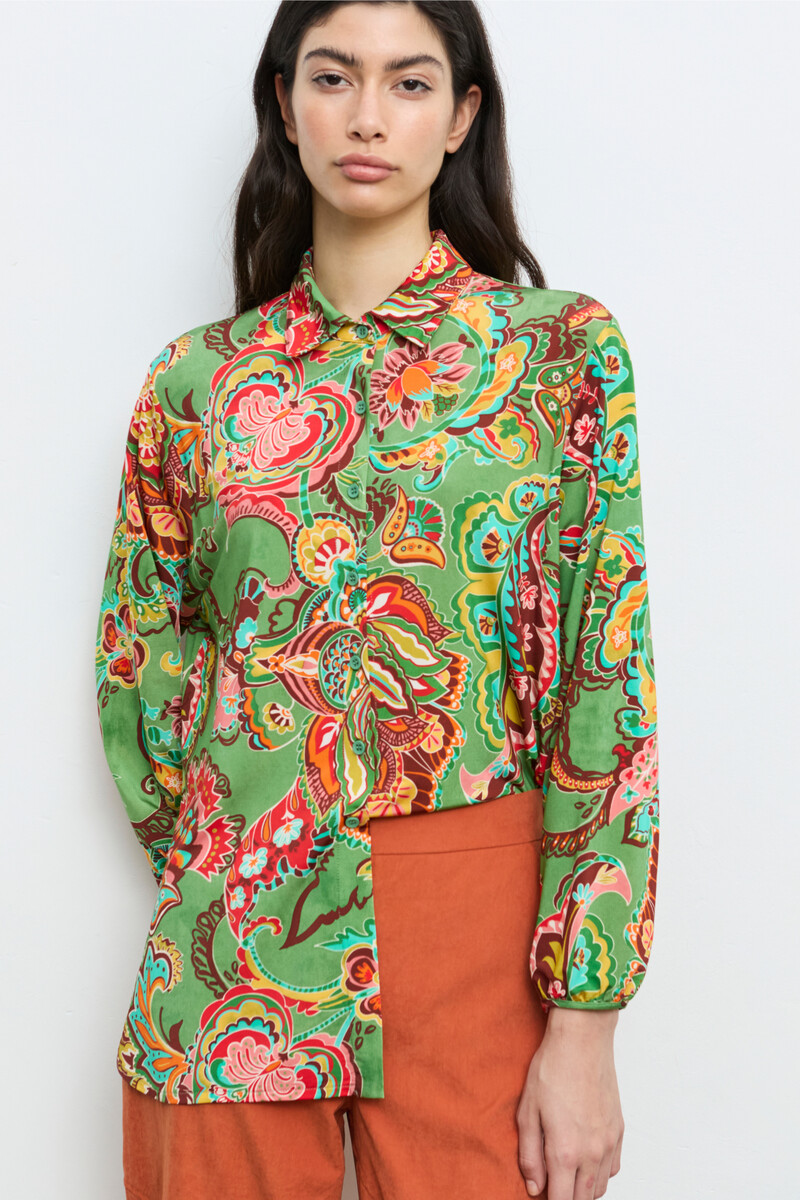 Cap Juluca A New Story Aldo Martins - Blouse Flowers Green | Chemisier aux Couleurs Vives d'Aldo Martins