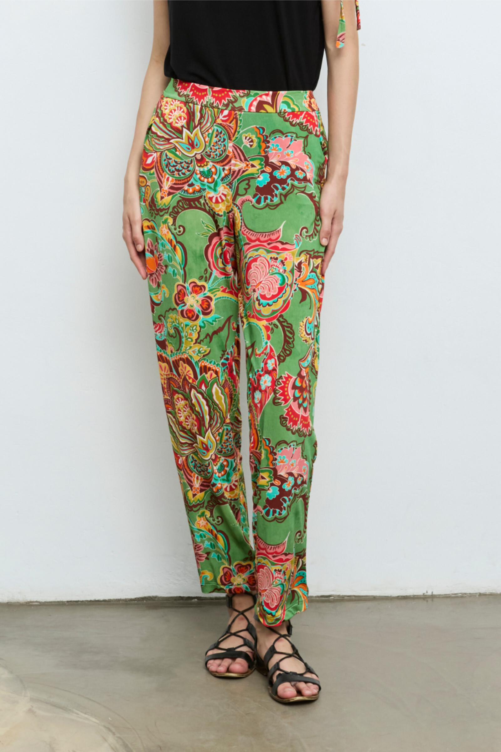 Aldo Martins  Cap Juluca A New Story Aldo Martins - Pants Flowers Green | Brightly Colored Pants by Aldo Martins