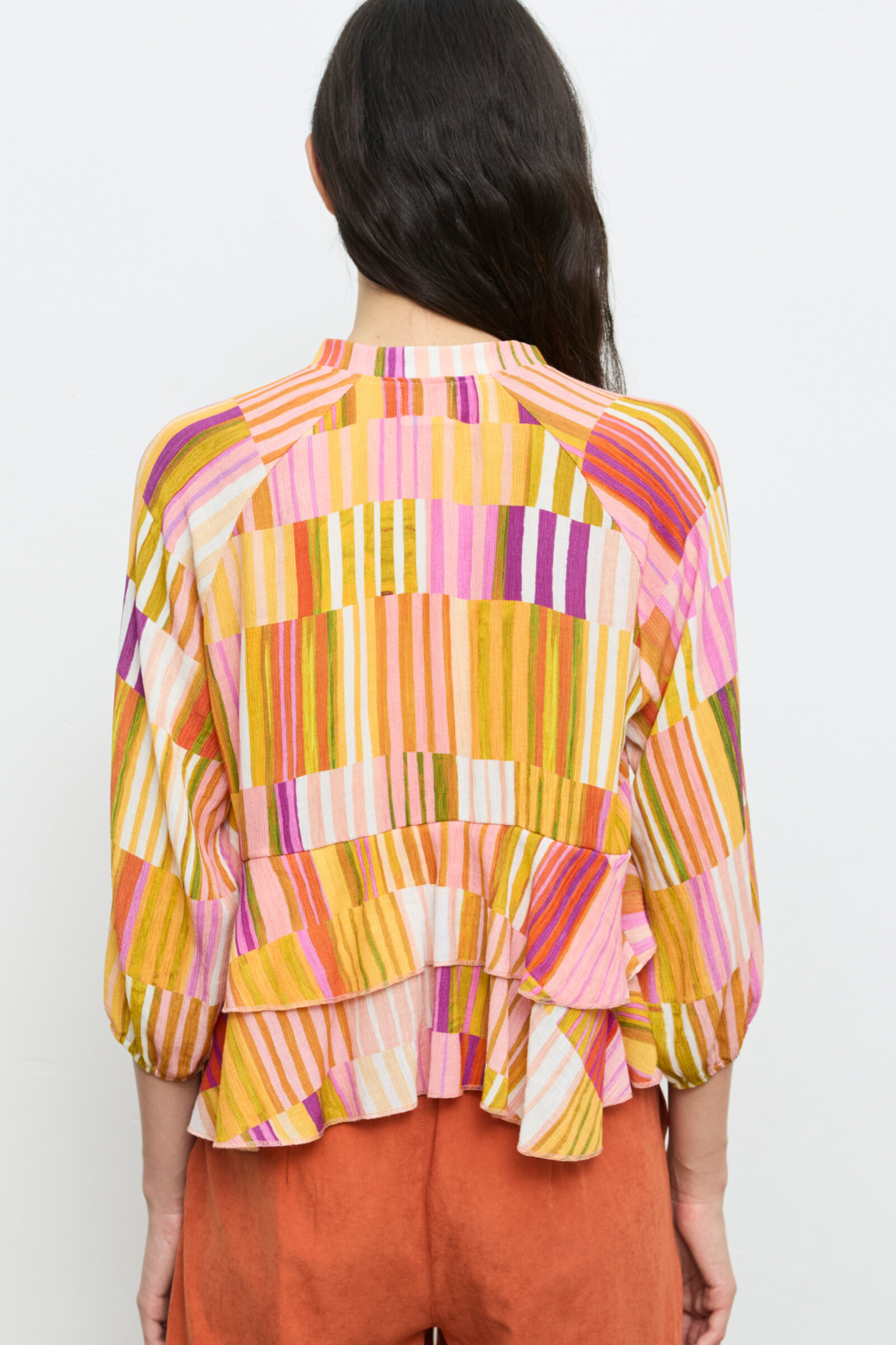 Aldo Martins  Cap Juluca A New Story Aldo Martins - Jacket Patchwork Orange | Extravagant Colored Jacket by Aldo Martins