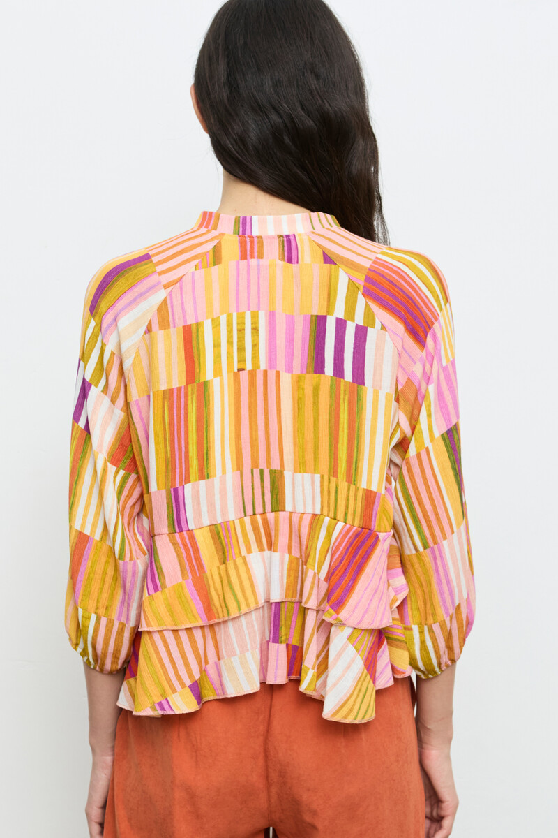 Cap Juluca A New Story Aldo Martins - Jacket Patchwork Orange | Extravagant Colored Jacket by Aldo Martins