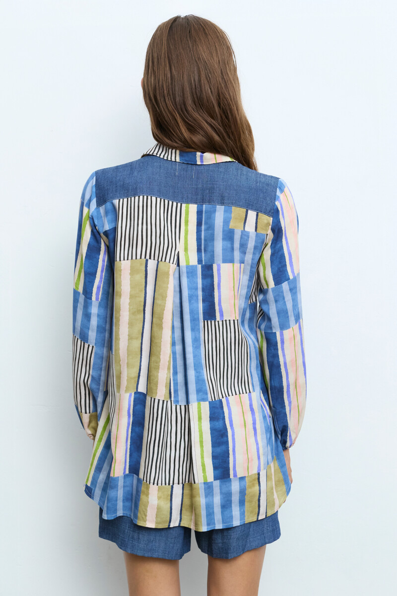 Cap Juluca A New Story Aldo Martins - Blouse Patchwork Blue | Blouse Élégante et Tendance d'Aldo Martins