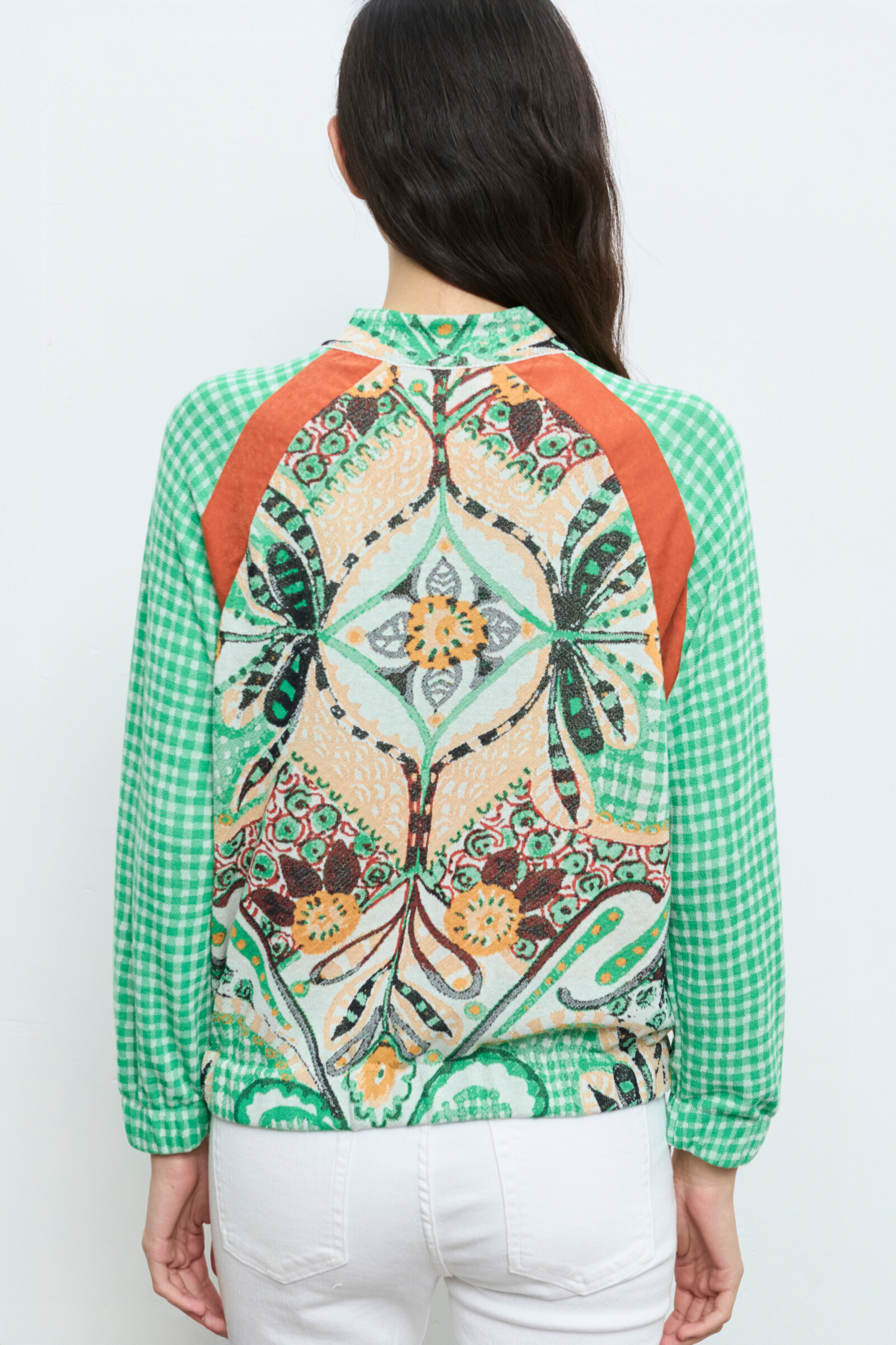 Aldo Martins  Aldo Martins - Jacket Checkered Green | Green Checked Jacket with Graphic Design