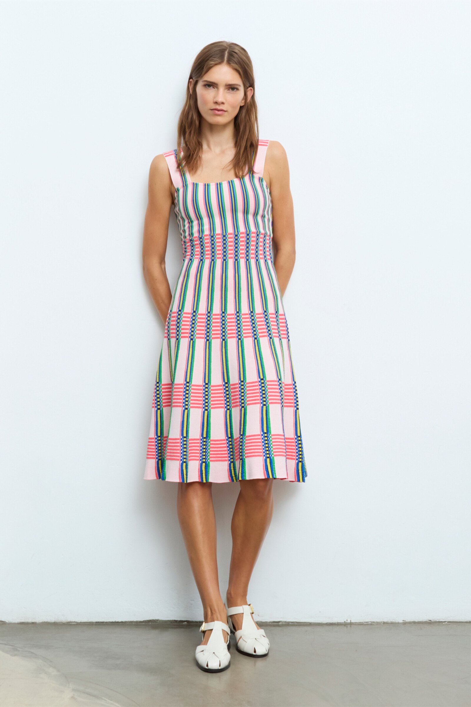 Aldo Martins  Aldo Martins - Dress Stripes Salmon | Beautiful Summer Dress by Aldo Martins
