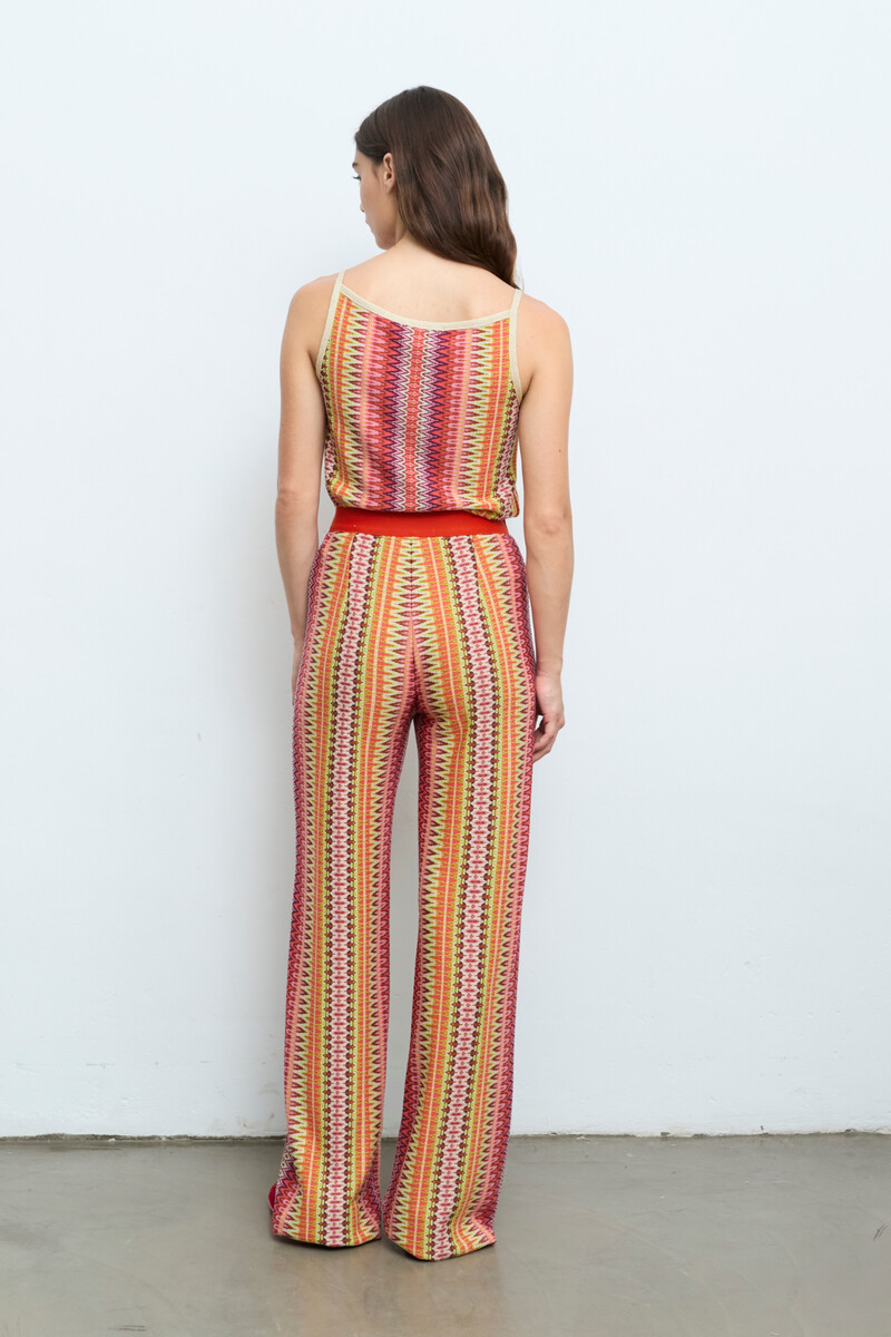 Aldo Martins - Pants Retro Coral | Fröhlich Farbige Hose mit Lurex von Aldo Martins