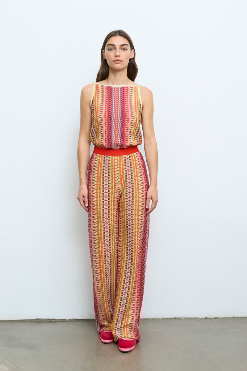 Aldo Martins - Shirt Retro Coral | Brightly Colored Shirt with Lurex by Aldo Martins