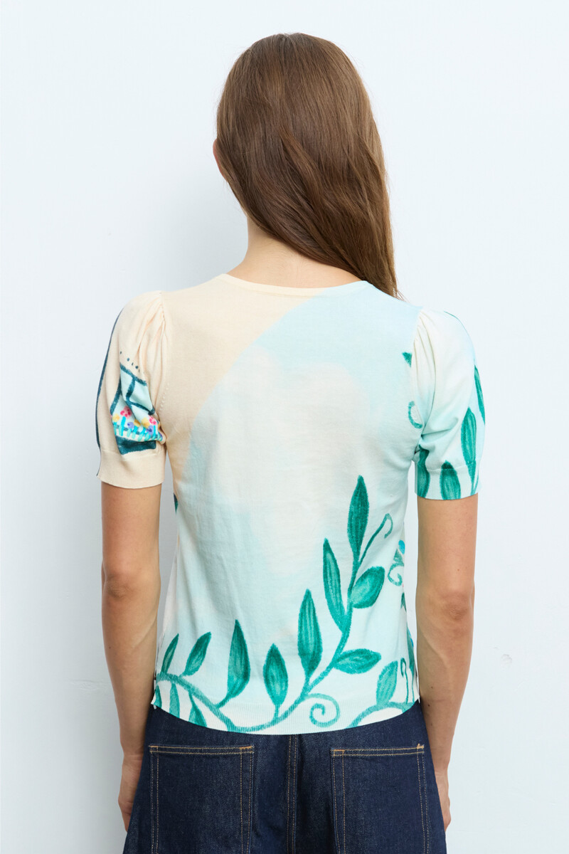 Aldo Martins - Shirt Window Light Green | Gebloemd Shirt van Katoen en Zijde