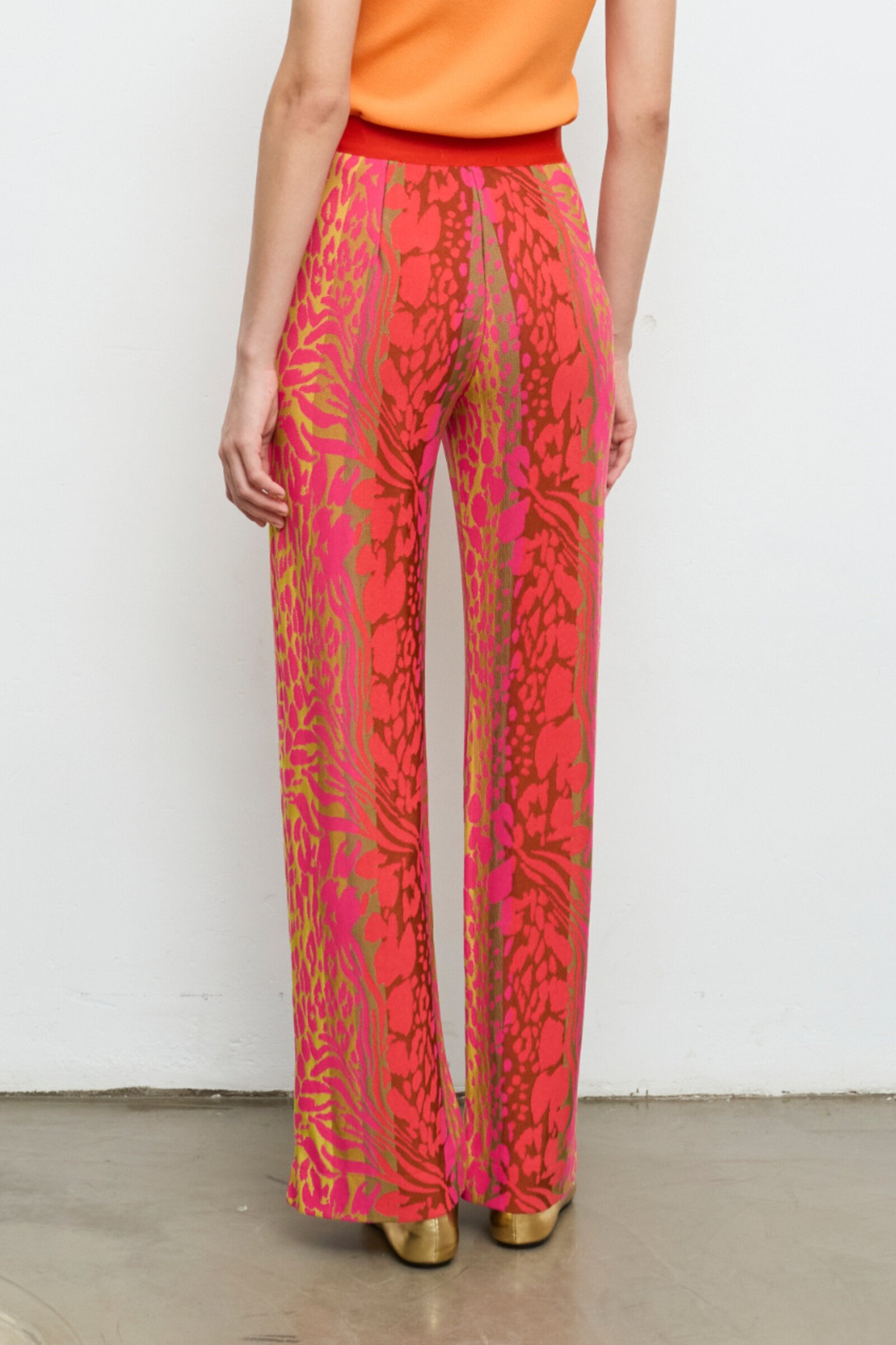 Aldo Martins  Aldo Martins - Pants Animal Print Coral | Beestachtig Mooie Broek van Aldo Martins