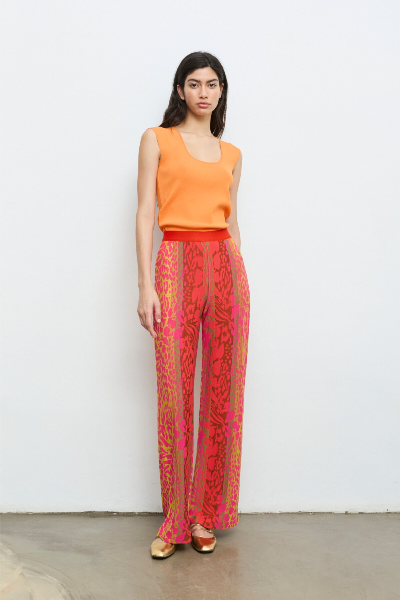 Aldo Martins  Aldo Martins - Pants Animal Print Coral | Beestachtig Mooie Broek van Aldo Martins