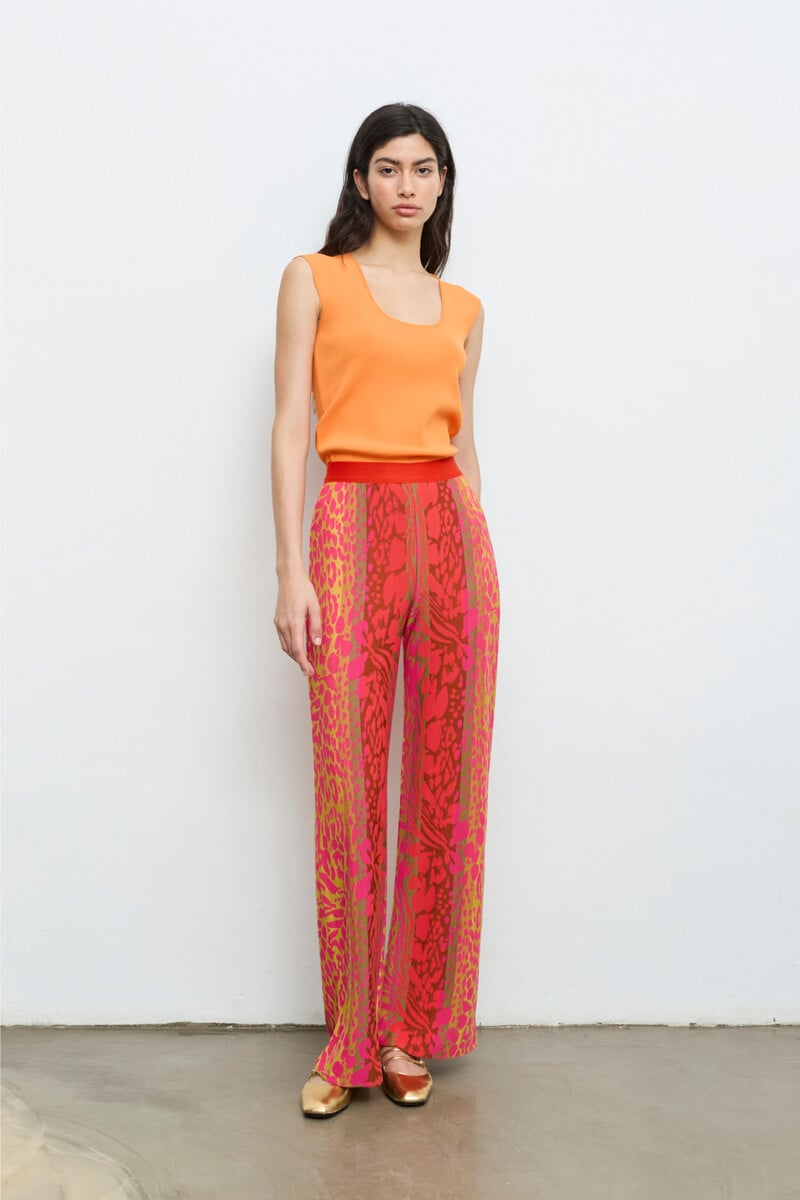 Aldo Martins - Pants Animal Print Coral | Beestachtig Mooie Broek van Aldo Martins