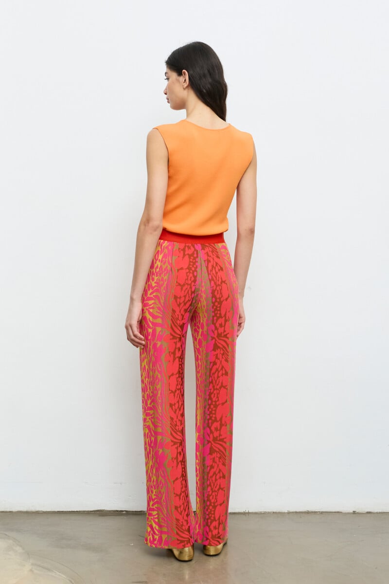 Aldo Martins - Pants Animal Print Coral | Beestachtig Mooie Broek van Aldo Martins