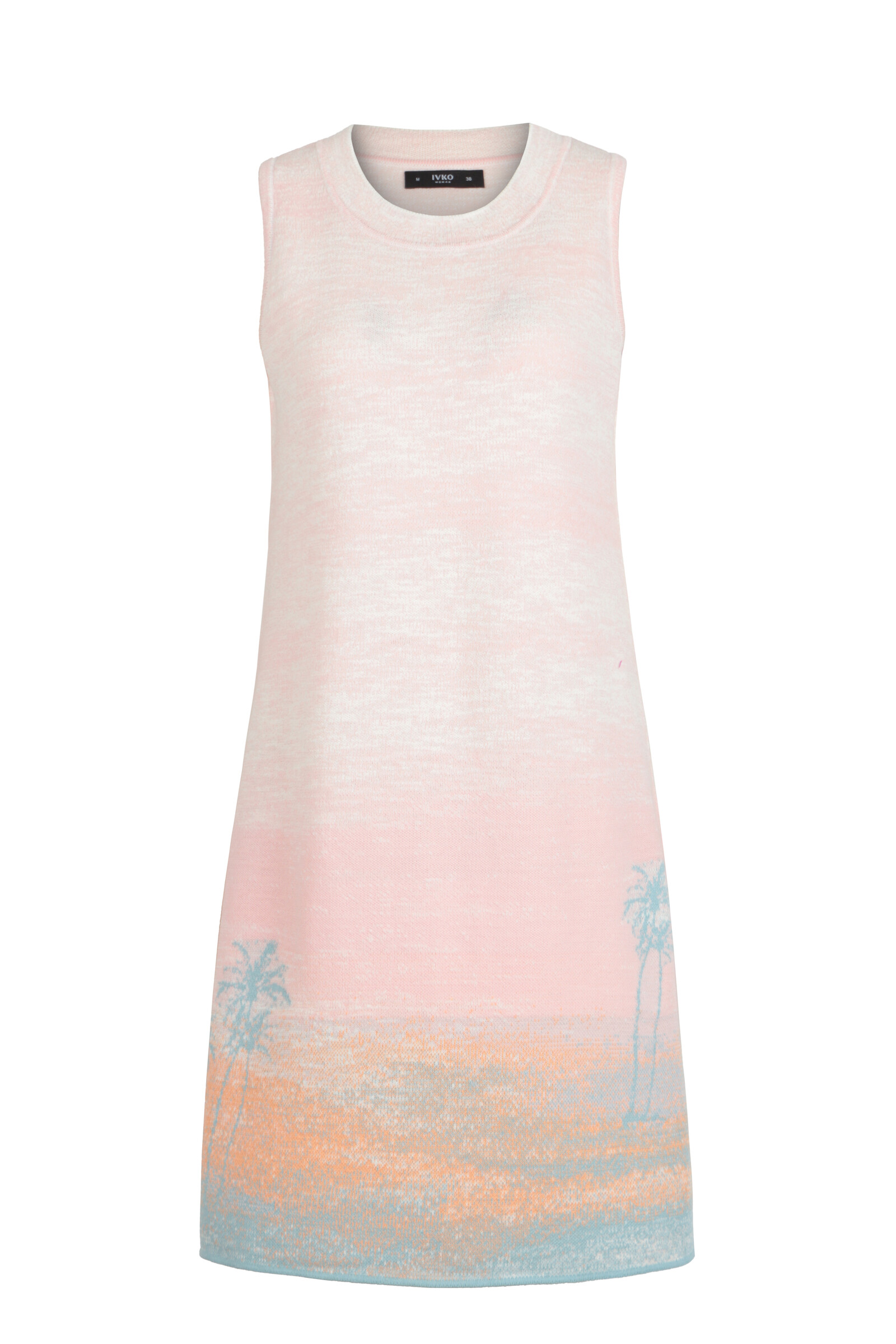 IVKO  Woman IVKO - Jacquard Dress Urban Sun Pattern Light Pink | Airy and Elegant Summer Dress